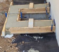Cour anglaise, coffrage pour finition