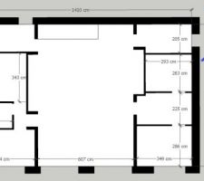 Plan de maison (avec côtes) 3 chambres dont une suite parentale