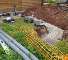 Création de la ventilation secondaire entre la microstation et le VS. Puis remblai