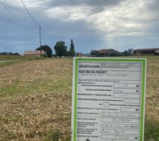 Affichage du panneau de permis de construire !