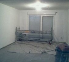 Le salon en cour de sous couche