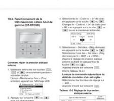 Réglage pression statique