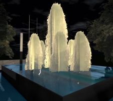 Visuel sur la fontaine "REFLECTING POOLS" de 30m2