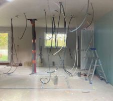 Placo murs et plafond au rez-de-chaussée