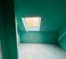 Placo de la salle de bain du haut