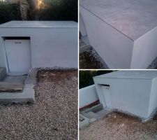 Modification accès local technique  enduit et carrelage toit
