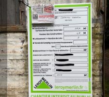 Délivrance du permis 22/11, affichage le 24/11