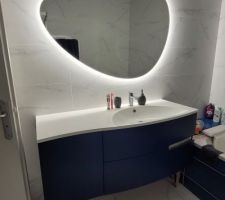 Salle de bains / Meuble et miroir