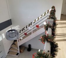 Vue de l'escalier spécial Noël