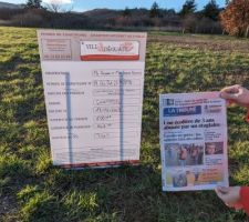 Permis obtenu, Affiché le 22/12 par notre Maitre d'oeuvre, photo prise ce 23/12 avec journal du jour.