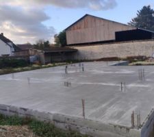 La dalle est enfin coulée