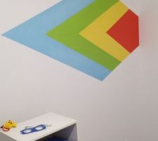 La petite voulait comme un arc en ciel en forme de fl&egrave;che, madame a fait &ccedil;a.