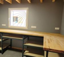 Mon atelier peint et meubles Axiome de Castorama - dur &agrave; finir de compl&eacute;ter &agrave; cause du non suivi de la gamme.