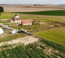 Ouverture du chantier avec l'arriv&eacute;e de la pelle