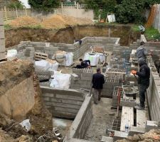 Montage des murs du sous-sol