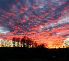 Joli cadeau le 19 décembre, vue d'une fenêtre de l'étage