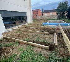 Structure pour lames terrasse