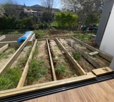 Structure pour lames terrasse