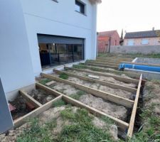 Structure pour lames terrasse