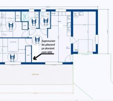 La maison que nous avions dessiné, plan intérieur.