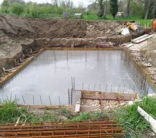 Dalle en béton hydrofuge