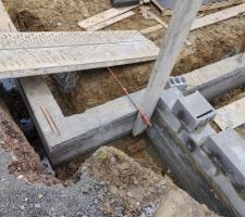 Poursuite élévation vide sanitaire sur longrines