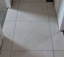 Carrelage du palier de l'étage