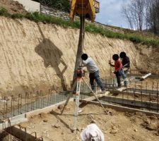 Début de coulage du béton