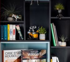 Bibliothèque sur mesure pour le bureau professionel