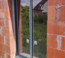 Les baies vitrées sont posées