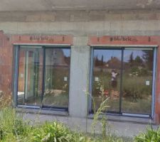 Les baies vitrées sont posées