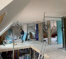 Installation des rails à placo