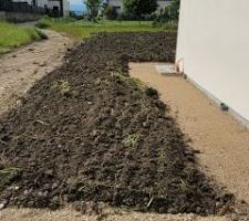 Terrassement côté gauche