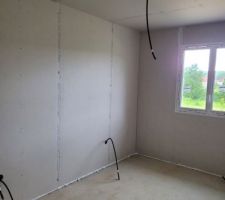Placo terminé, chambre