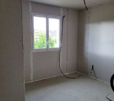 Placo terminé, chambre