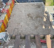 Terrassement de la dalle pour la jacuzzi