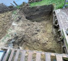 Terrassement de la dalle pour la jacuzzi