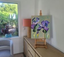 Dernière création printanière, peinture à l'huile