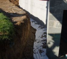 Réalisation du drainage périphérique