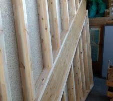 Mur avec diagonale de contreventement, verso - CC-BY-NC-SA