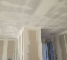 Ratissage du plafond + ponçage