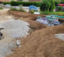 Mise en place de la fosse septique