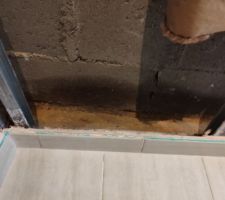 Ont voit bien les tâches sur la base du mur