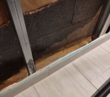 Ont voit bien les tâches sur la base du mur