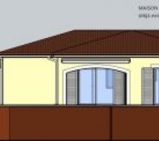 Facade sud sur le permis de construire