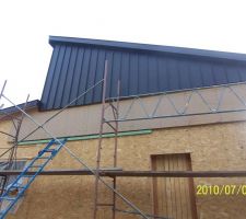 Poursuite de l'isolation exterieure en pavatex 60mm.