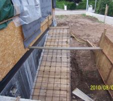 Descente de la cave : Ferraillage