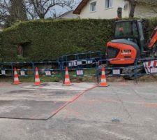 Travaux branchement eau