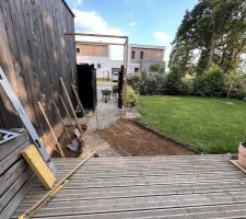 Démarrage du terrassement pour la future allée