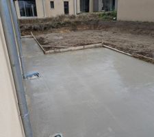 Terrasse coulée ce jour